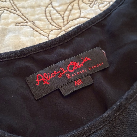 ALICE + OLIVIA - Air by Stacey Bendet - Black Top Sleeveless - Sz S - Picture 1 of 3